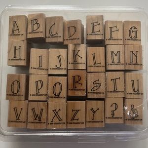 Stampin Up! Outline Alphabet uppercase and lowercase.